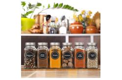 China 4oz 24pcs Glass Spice Seasoning Jar Set With Airtight Cap supplier