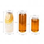 210ml 350ml 500ml Clear Plastic Beer Cans / Juice Cans Custom for sale