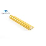 6063 Aluminium Edge Trim Profiles Round Shape Gold Color For Wall Trimming for sale