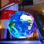 P3.91 360° Degree Outdoor Full Color Column Sphere LED Display Screen Building Billboard for sale