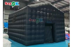 China Black Inflatable Night Club Party Cube Tent Portable Blow Up Nightclub supplier