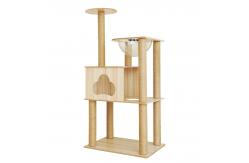 China Density Board Cat Tree With Hammock Outdoor Cat Scratching Tower supplier