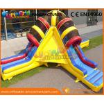 Funny Commercial Inflatable Slide For Kids , Three Lane Inflatable Dry Slide