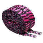 Flat Twisted Rope Shoe Strings Knitted 1cm Flat Boot Laces Printed