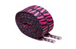 China Flat Twisted Rope Shoe Strings Knitted 1cm Flat Boot Laces Printed supplier