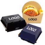 Customized hamburger box eco-friendly and biodegradable kraft paper food packaging for sale