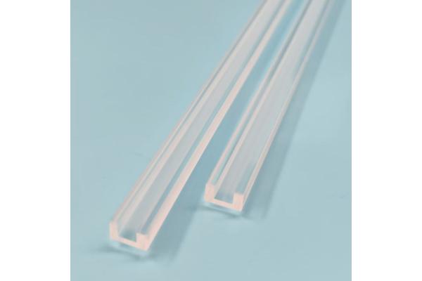 Grooved Precision Glass Fused Silica Plate 150x5x3mm Groove Width 2.5mm Optical Testing