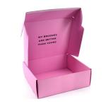 Pink Corrugated Shipping Boxes Cute Printing Mailing Packing Custom Folding for sale