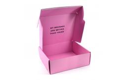 China Pink Corrugated Shipping Boxes Cute Printing Mailing Packing Custom Folding supplier