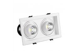 China Square Double Head 1920lm Surface Mounted Spotlight Anti Glare supplier