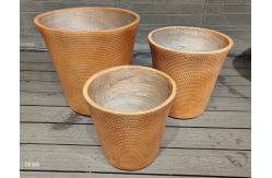 China Texture Surface Fiberclay Planter for Elegant and Functional Outdoor Planting supplier