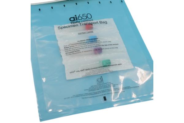 AI 650 Medical Specimen Bag with Preprinted Barcode 6x9 Inch