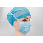 CE MDR Approved Non-Woven Disposable Face Mask 3 Ply Surgical Face Mask With Tie On For Hospital Use for sale