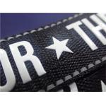 Customized Shiny Silicone Woven Clothing Labels, Printing Logo On Tape For Cloth