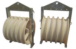 China Five Wheel Nylon Four Bundled Conductor Stringing Blocks supplier