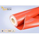Red 32 Oz Silicone Coated Fiberglass Cloth For Heat Shields for sale