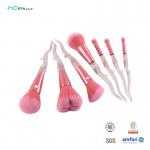 Aluminum Ferrule 7PCS Makeup Brush Set Plastic Handle Smudge Brush Soft Synthetic Hair for sale