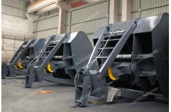 China 27/24cbm Mechanical Clamshell Grab Hardox 500  Nm500 Material Customized supplier