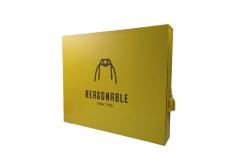 China Custom Logo Printing Paperboard Yellow Pull Out Sliding Drawer T Shirt Packaging Box supplier