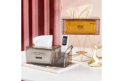 China OEM PET Transparent Tissue Box Desktop Acrylic Kleenex Box supplier