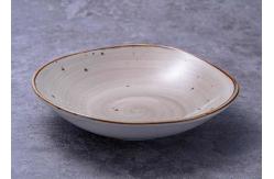 China Rustic White Glaze Deep Dish Plate 7.5 Inch 8.5 Inch supplier