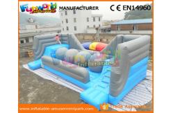 China PVC Big Baller Wipeout Inflatable Interactive Game Obstacle Course Challenge supplier