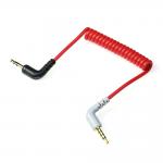 Alvin's Cables 3.5mm TRS to TRRS SC7 Patch Cable for Rode VideoMic| VideoMicro Go| BOYA Mic, for i-Phone| Smartphone| Tablets, 1/8 Male Right Angle Microphone Coiled Cable for sale