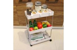 China Folding Waterproof Kitchen Storage Trolley , Multifunction Rolling Cart Organizer supplier