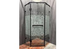 China Customizable Shower Enclosure With Matt Black Profile And Printing Glass For Luxurious supplier
