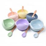 Toddler Infant Silicone Suction Bowl With Spoon Non Slip BPA Free Resistant