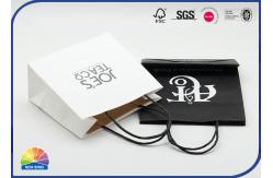 China Glossy Lamination 1C Printed Kraft Paper Bags 180gsm With Paper Handle supplier