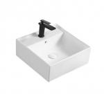 Square Countertop Ceramic Basin Bathroom Wash Sink Wall Mounted for sale