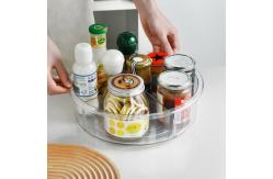 China Plastic Rotating Storage Container Clear Turntable For Cabinet supplier