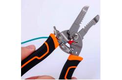 China 4Cr13 175mm Copper Wire Strippers Universal Wire Stripping Tool With Safety Locker supplier