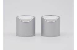 China UV Coating Aluminum 24/420 Disc Top Closures With Embossed Logo supplier