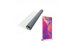 China 300gsm Greyback Polyester Fabric Roll for Exhibition Backdrops and Hanging Posters supplier
