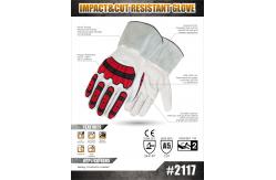 China 360 Degree Goatskin Shell Cut Resistant Work Gloves With Impact Protection supplier