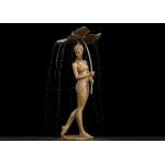 Outdoor Decorative Bronze Ballerina Sculpture With Lotus Leaf Fountain for sale