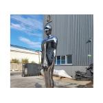 Mirror Polished SS Life Size Abstract Human Figure Sculptures for sale