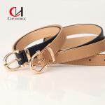 Gold Color Genuine Leather Belt Zinc Alloy Buckle Women'S Holiday Dress Casual Belt for sale