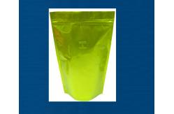 China Full Printed Glossy Tea Packaging Pouches Zipper Light Gold Stand Up supplier