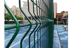 China Dark Green 3D Bending Wire Mesh Fence , Garden Welded Wire Mesh Panel Fencing supplier