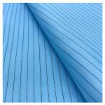 5mm Stripe Antistatic ESD Fabrics 99% Polyester 1% Conductive Carbon Fiber for sale