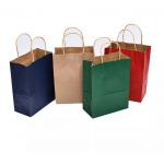 OEM Kraft Paper Handbag / Coffee Bags CMYK Embossed Eco Friendly
