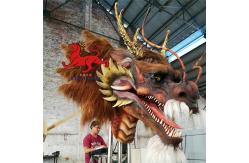 China Wall Mounted Animatronic Dragon Head 1.8m 12months Warranty supplier