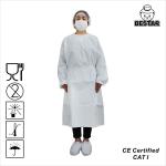 Microporous Film Disposable Isolation Gown Nonwoven Sterile Isolation Gowns Medical for sale