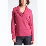 WOMEN'S 55% COTTON/45% LINEN COWL COLLAR KNITTED SWEATER for sale