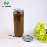 250ml 330ml 650ml Clear Soft Drink PET Beverage Can With Easy Open Lid