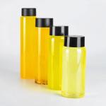 300ml 500ml Transparent Plastic Disposable Juice Bottles For Beverage