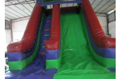 China Dark Green Large Commercial Inflatable Water Slides / Bounce House With Slide supplier